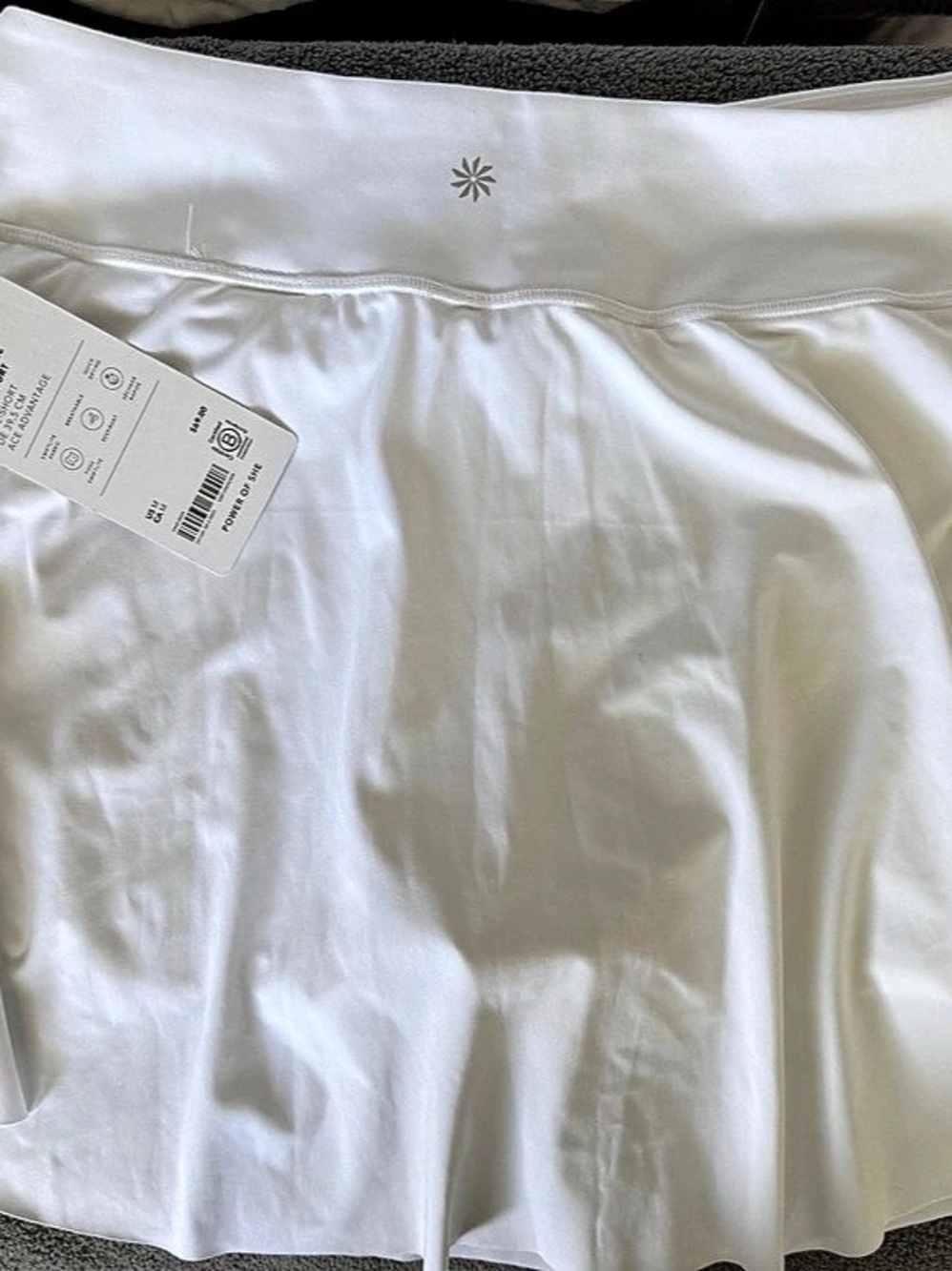 Athleta Women's “Ace Advantage 15.5” Tennis Skirt / Skort in White Size M NWT - Picture 2 of 2